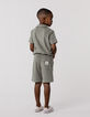Khaki Jungenbermudas aus Frottee-2
