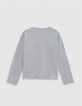 Girl’s grey T-shirt with diamante lightning and moons-4