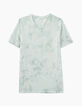 Men’s turquoise tie-dye effect T-shirt-1