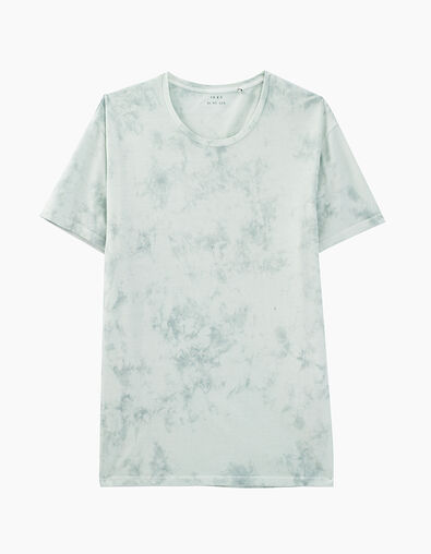 Türkisgrünes Herren-T-Shirt mit Tie-Dye-Effekt - IKKS
