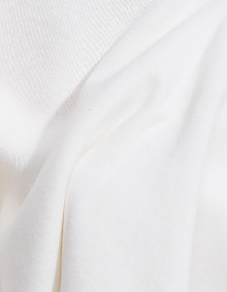 Tee-shirt col rond blanc visuels fruits-6