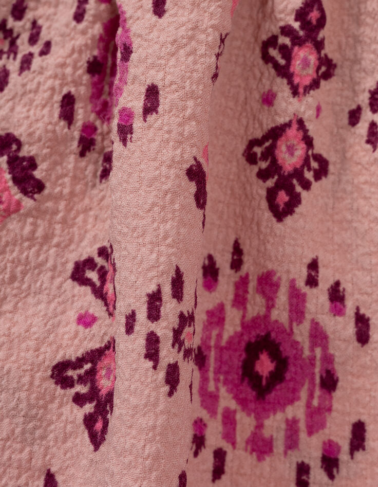 Rosa Caraco mit Maxi-Ethno-Print für Mädchen-6