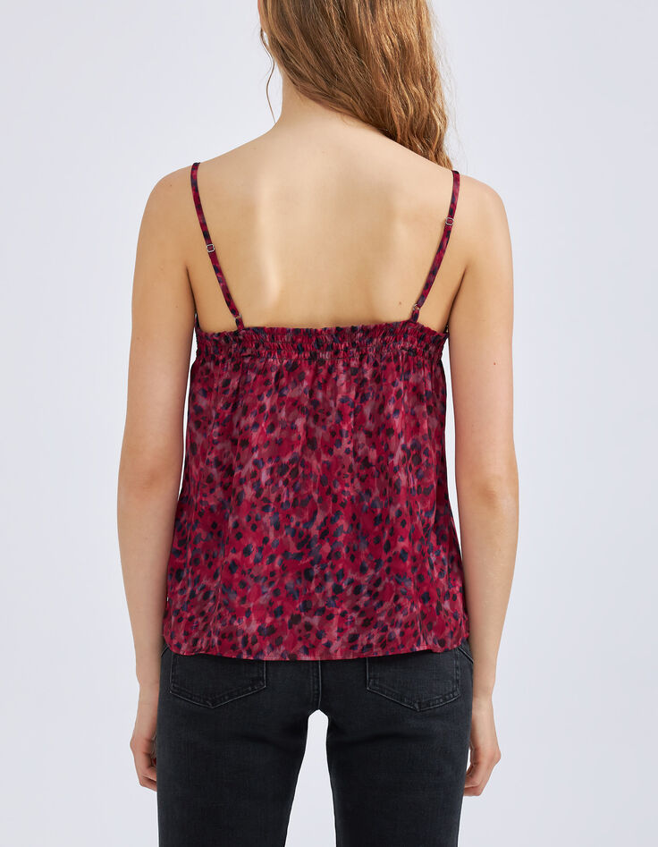 Roze top lingeriestijl rock luipaardprint Dames-3