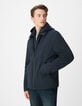 Blouson marine parementure et capuche amovibles Homme-5