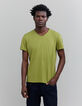 Men’s moss organic cotton Essential V-neck T-shirt-2