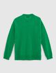 Jersey oversize pretejido verde de mujer-6