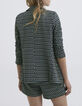 Women’s black graphic print suit jacket-2