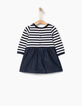 Robe tutu marine et marinière bébé fille-2