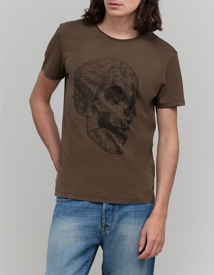 T-shirt laurel organic cotton skull-card Men-6