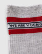 Chaussettes navy et grises côtelées garçon -5