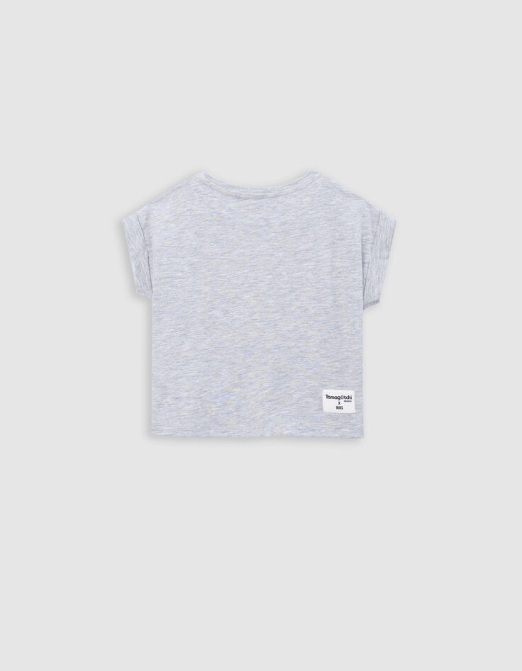 Grijs T-shirt lovertjes TAMAGOTCHI x IKKS meisjes-3