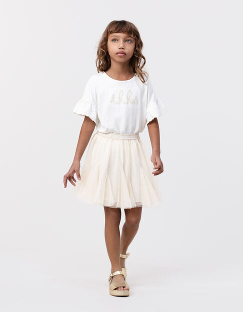 Jupe-tutu écrue pailletée fille - IKKS
