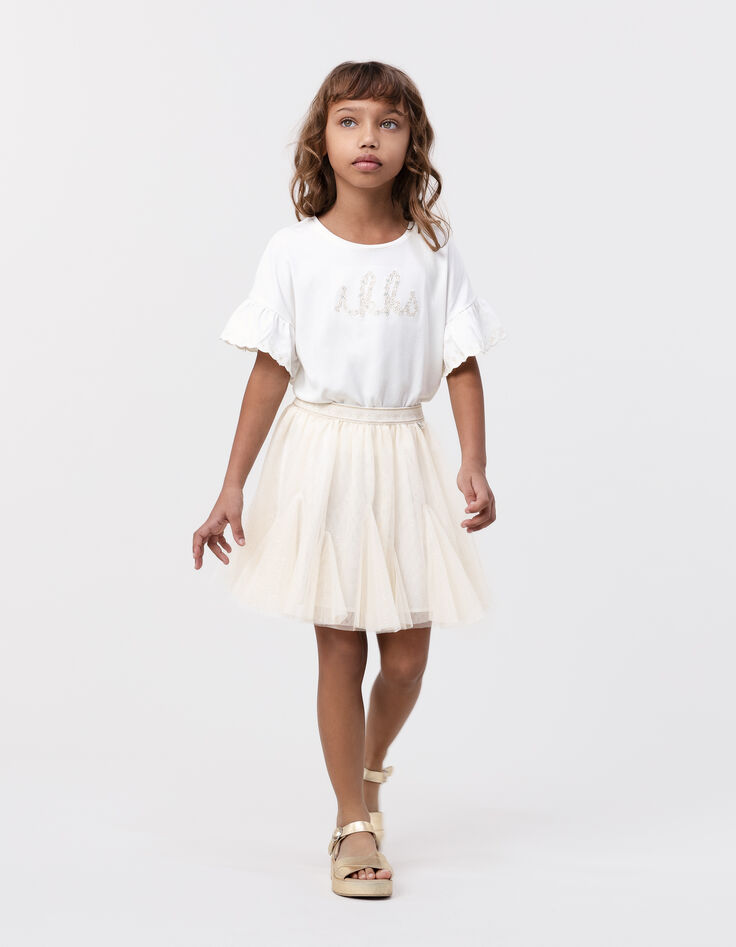 Jupe-tutu écrue pailletée fille-2