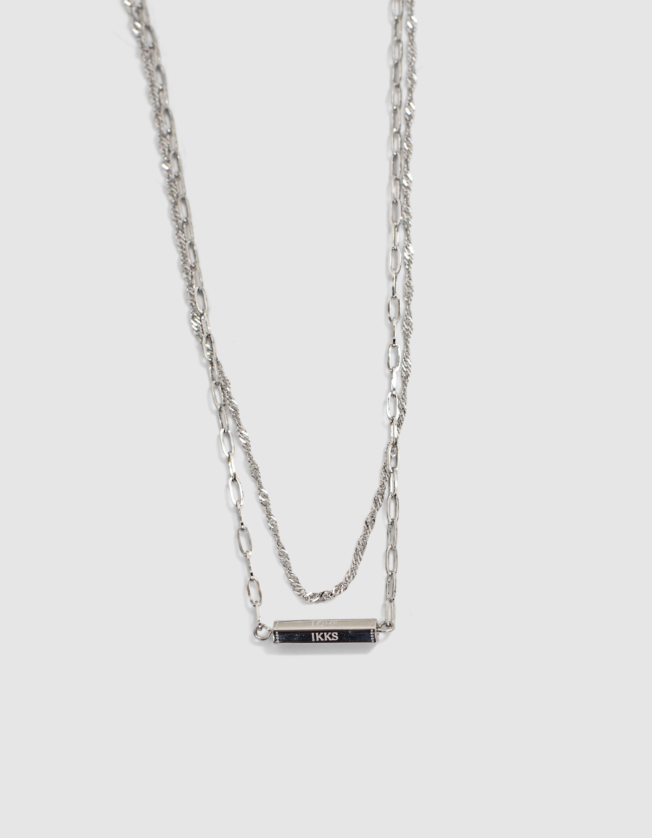 Collar doble cadena con colgante talism n IKKS mujer