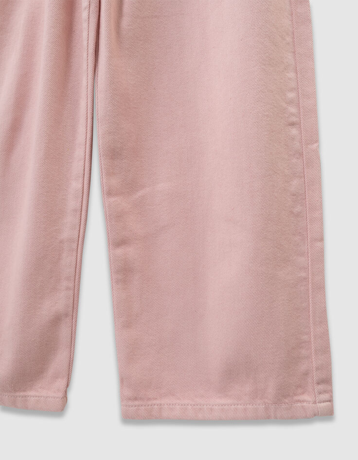 Rosa Mädchen-Ballonjeans mit Gummizug-4