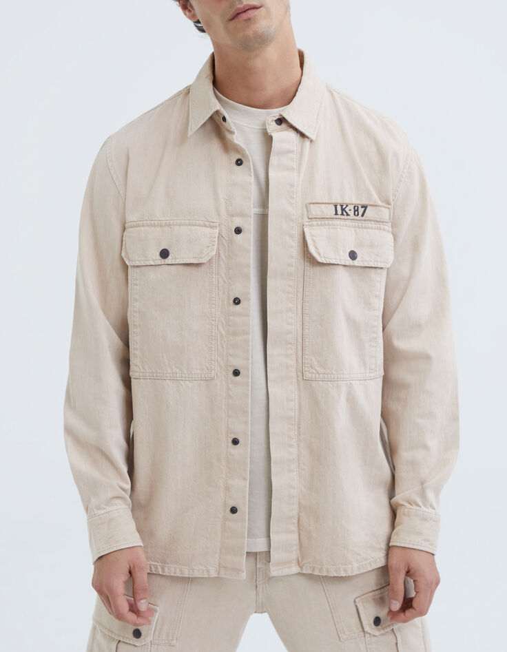Camisa Terra® Denim caqui claro hombre-1