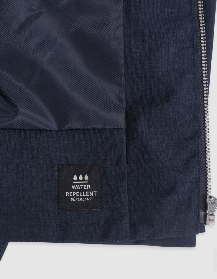 Blaue Jungenwindjacke mit Kapuze, Nylon, faux-uni-8