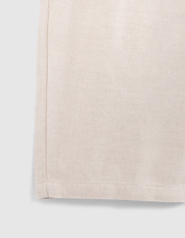 Bermuda beige coton lin garçon-5