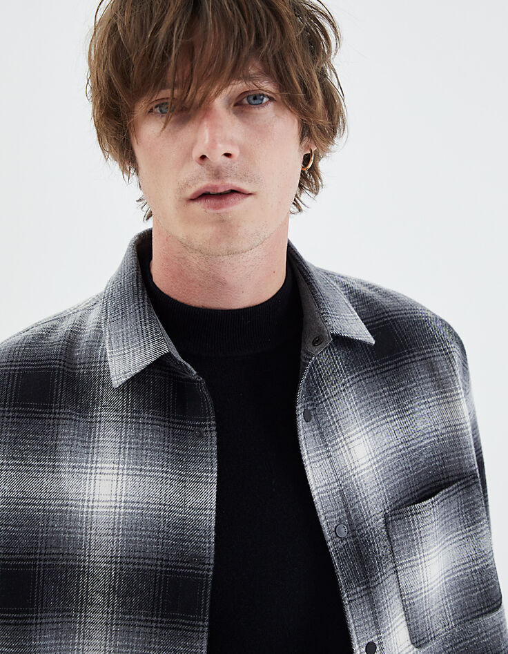 Surchemise REGULAR gris anthracite à carreaux Homme-2