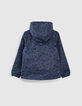 Coupe-vent packable navy motif léopard garçon -5