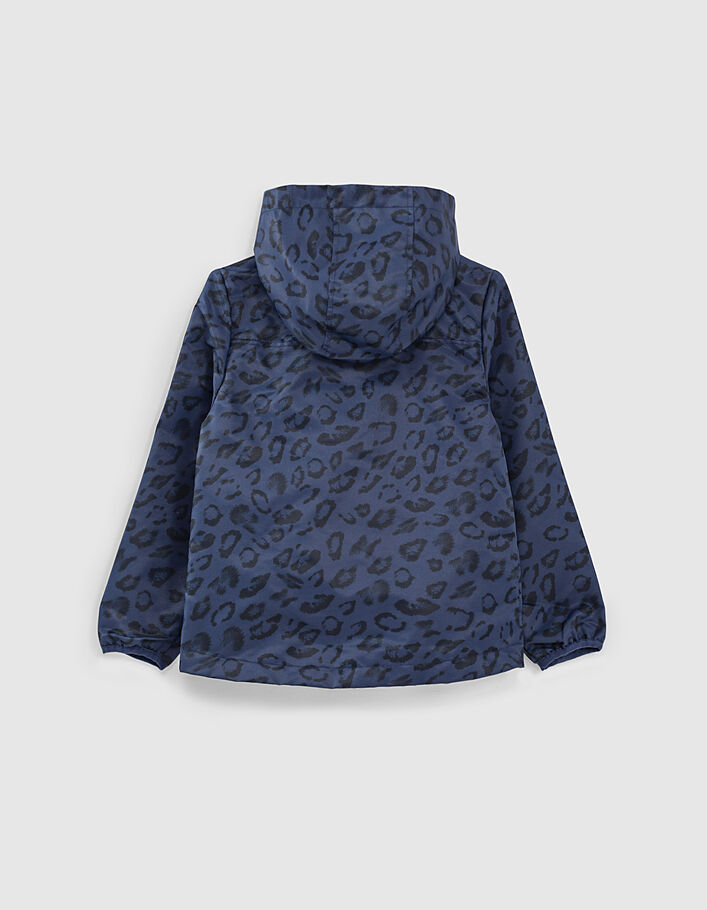 Boys’ navy leopard motif packable windcheater-5