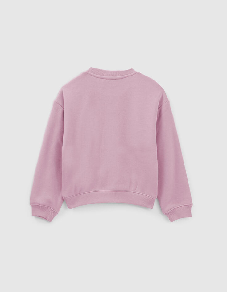 Girls’ violet paisley print slogan sweatshirt-3