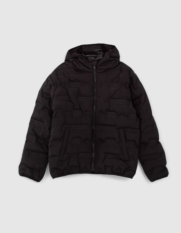 Boys’ black padded jacket with heat-sealed quilting - IKKS