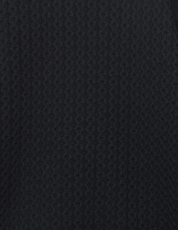 Men’s navy decorative textured knit winter sweater-6