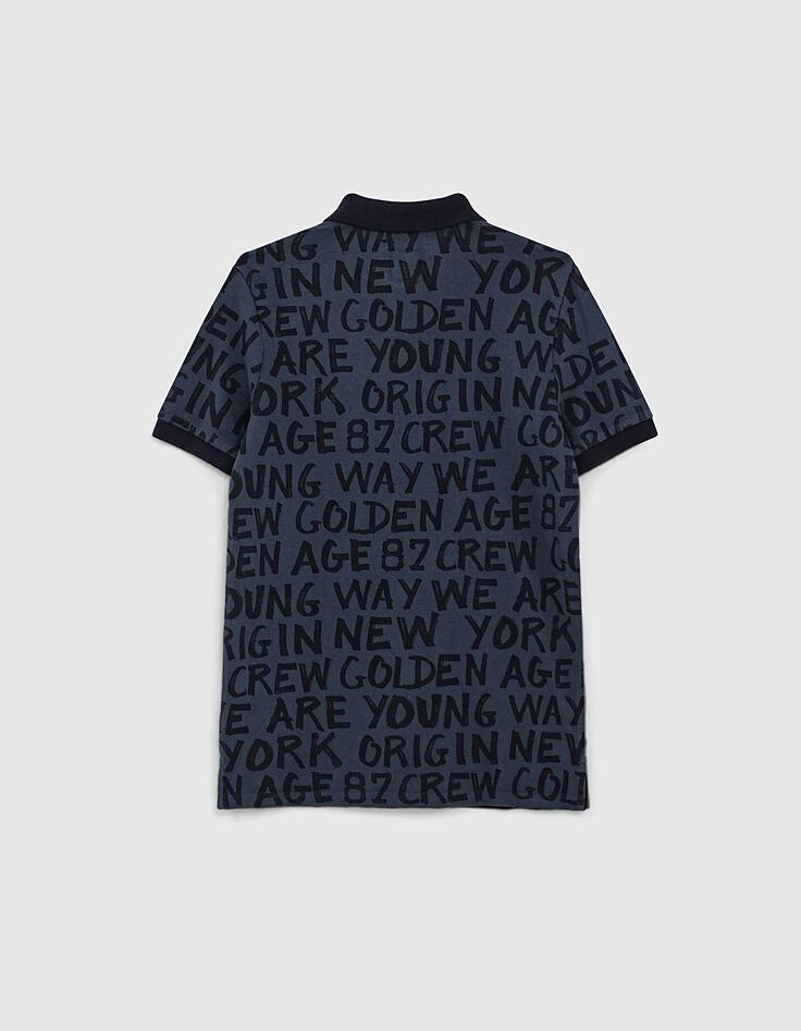 Polo pizarra letras all-over niño -3