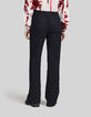 Women’s black crochet wide-leg trousers-3