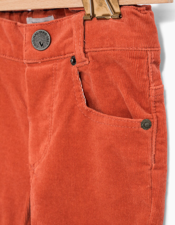 Pantalón naranja bebé niño -4