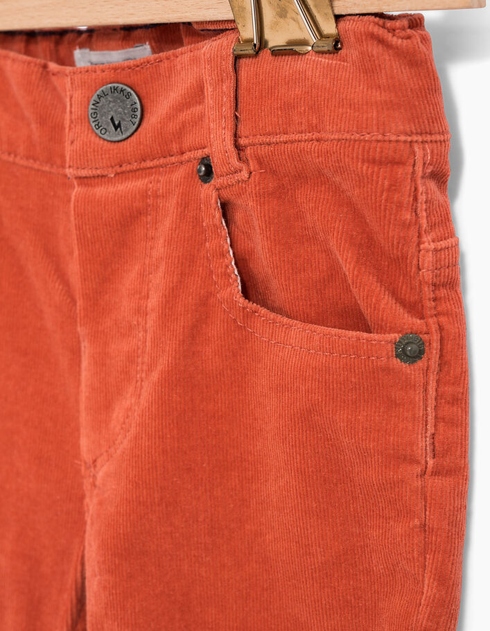 Pantalon orange en velours bébé garçon-4