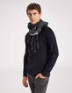 Fular negro visual esqueleto y rosas Hombre-4