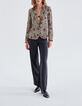 Cremeweißer Recycling-Damenblazer mit Leo-Paisleyprint-7