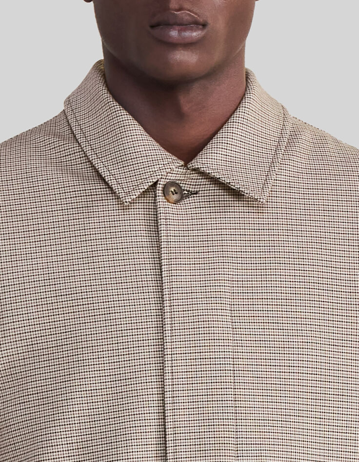 Trench vison motif carreaux Homme-4