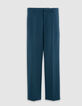 Pantalón de traje azul imitación hombre-8
