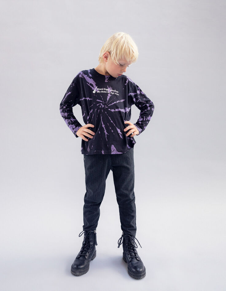 Boys’ grey pinstripe joggers-3