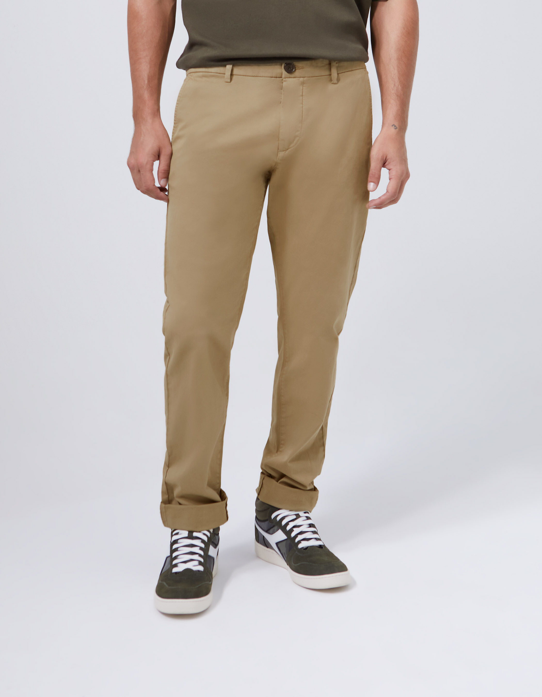 Pantalon toile best sale beige