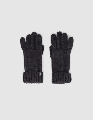 Girls’ dark navy glittery knit gloves - IKKS