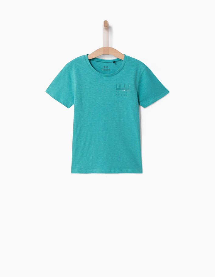 Tee-shirt turquoise Essentiels-1