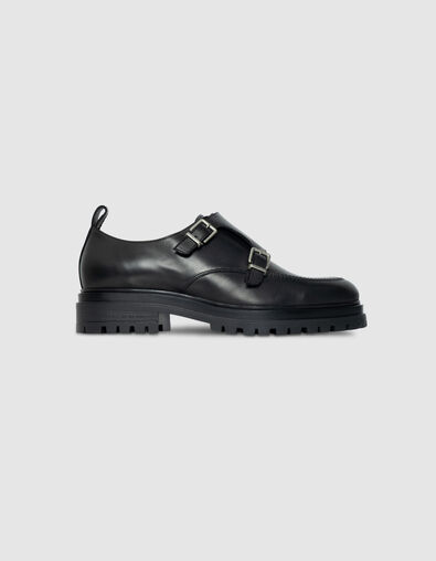 Derbies à boucles noirs cuir Homme - IKKS