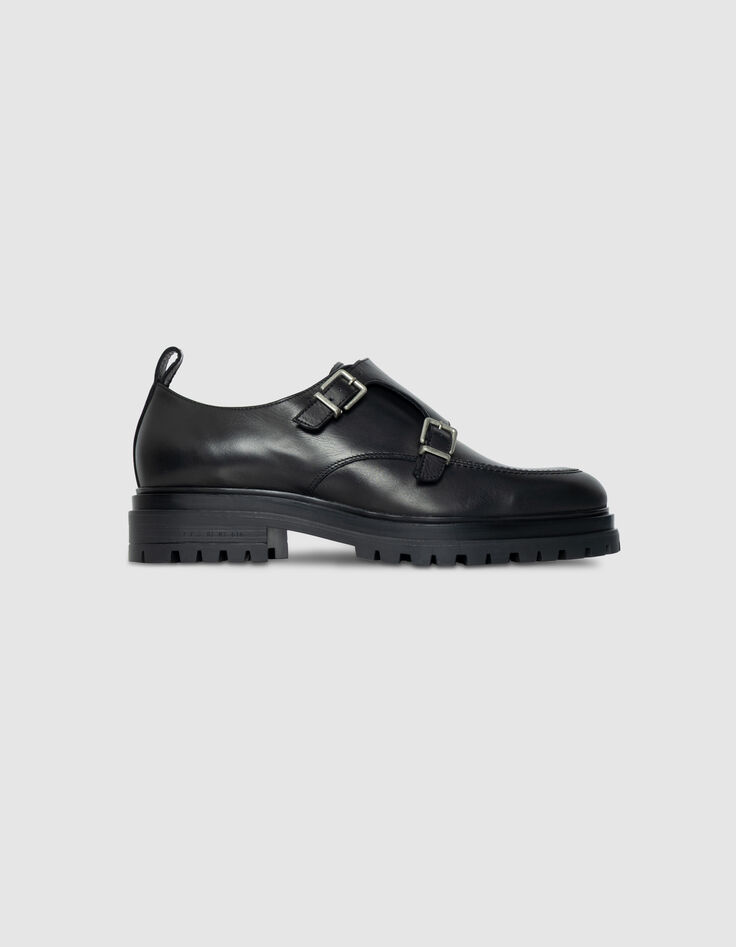 Derbies à boucles noirs cuir Homme-1 Derbies à boucles noirs cuir Homme-1