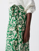 Jupe midi verte imprimé maxi tropical Femme-5