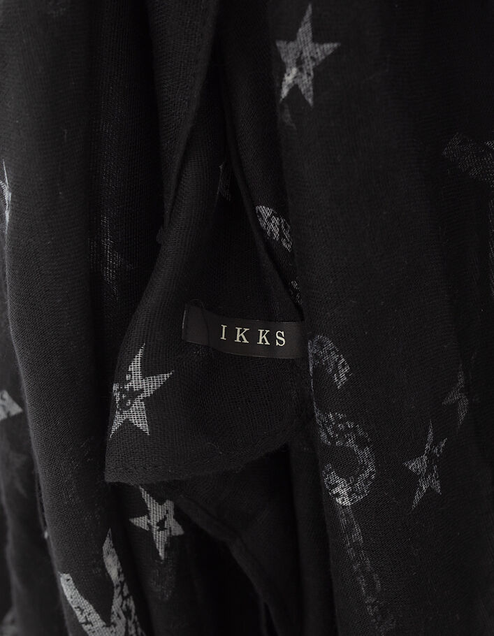 Fijne sjaal dubbel gaas print logo sterren dames - IKKS