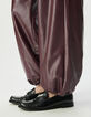Bordeaux broek vinylstijl Dames-6