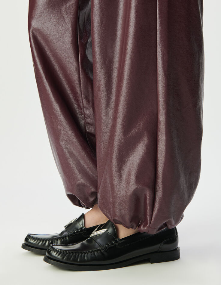 Bordeaux broek vinylstijl Dames-6