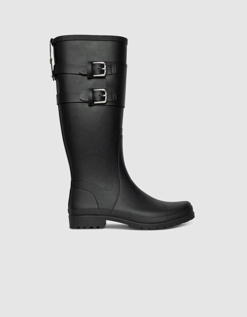 Botas de agua negras suela dentada mujer - IKKS
