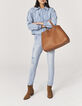 Women's patched-look organic denim jacket-2