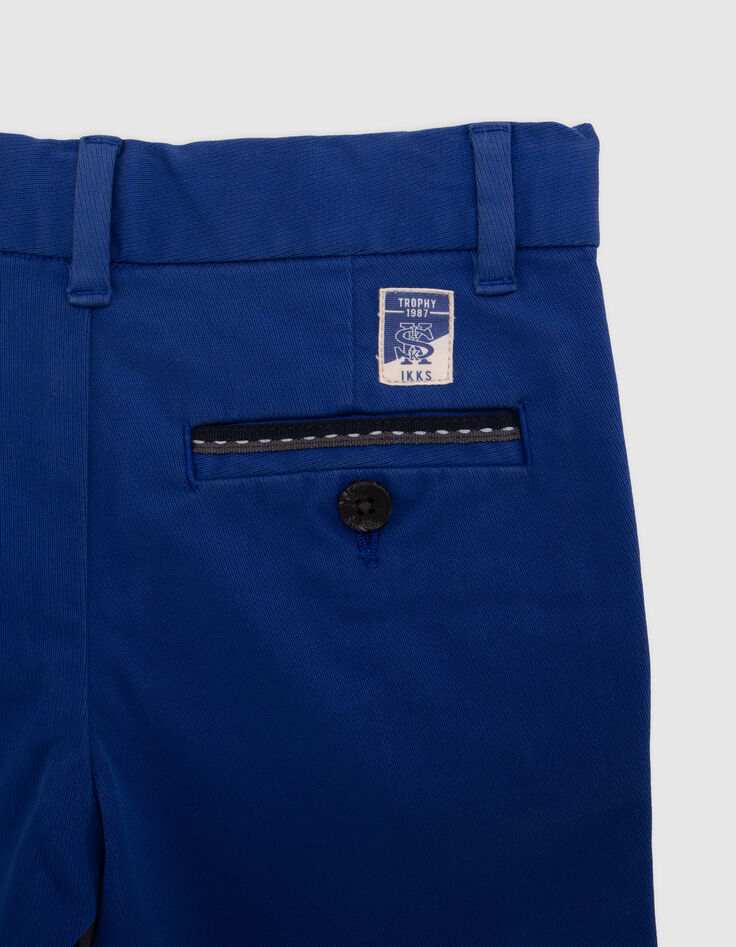 Blauwe CHINO bermuda voor jongens-6