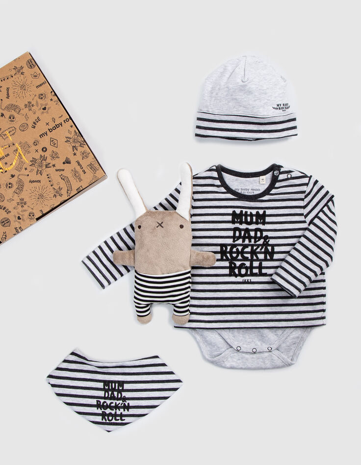 Box body marinière bio IKKS et Louise la lapine RAPLAPLA-2